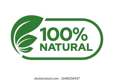 Set 100% Natural and organic Product Vector Icon Circle Sign. Healthy Food Emblem. Organic food Badge.