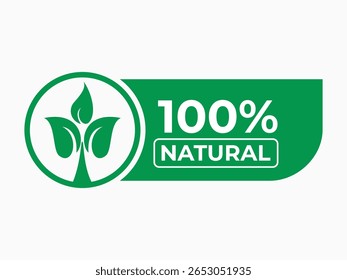 Set 100% Natural and organic Product Vector Icon Circle Sign. Healthy Food Emblem. Organic food Badge.