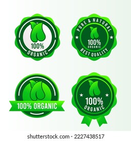 Establecer 100 plantilla de diseño de etiquetas orgánicas