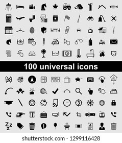 Set 100 universal vector icons