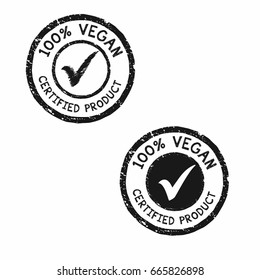 Set of 100% vegan labels