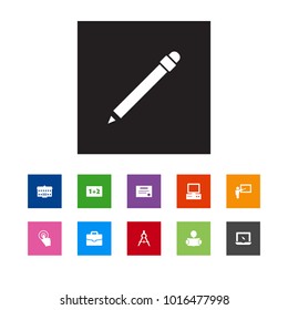 Set of 11 education icons set. Collection of computer, university, basic and other elements.