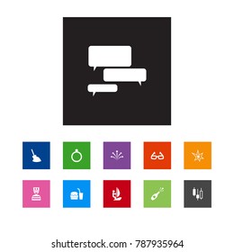 Set Of 11 Entertainment Icons Set.Collection Of Celebration, Jewellery, Bomb And Other Elements.