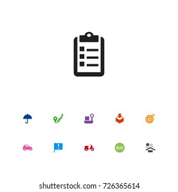 Set Of 11 Logistic Icons Set.Collection Of Balance, Exclamation, Umbrella And Other Elements.