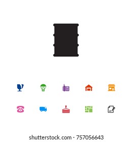 Set Of 11 Logistic Icons Set.Collection Of Broken Cup, Consolidated Cargo, Van And Other Elements.