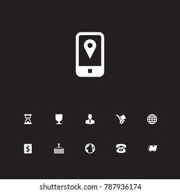 Set Of 11 Logistic Icons Set.Collection Of Gps, Globe, Fast Delivery And Other Elements.