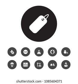 Set of 11 systematization icons set. Collection of globe, ship, signpost and other elements.