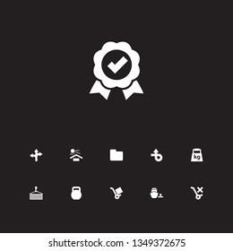 Set of 11 systematization icons set. Collection of document case, pointer, cycle and other elements.