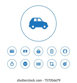 Set Of 11 Systematization Icons Set.Collection Of Clipboard, Shopping, Payment And Other Elements.