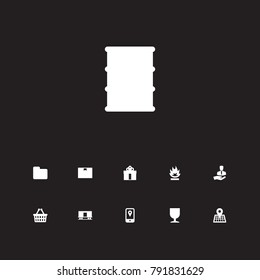 Set Of 11 Systematization Icons Set.Collection Of Flame, Tracking, Carrying And Other Elements.