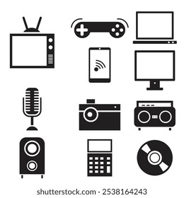 SET OF 11 TECHNOLOGY ICONS