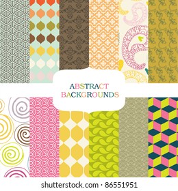 set of 12 abstract backgrounds