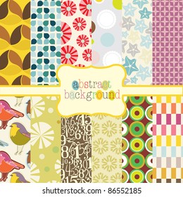set of 12 abstract backgrounds