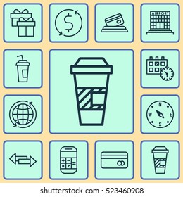 Set Of 12 Airport Icons. Can Be Used For Web, Mobile, UI And Infographic Design. Includes Elements Such As Locate, Present, Direction And More.