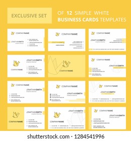 Set of 12 Bird Creative Busienss Card Template. Editable Creative logo and Visiting card background