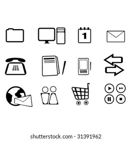 set of 12 business vector icons