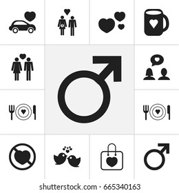 Set Of 12 Editable Amour Icons. Includes Symbols Such As Sparrow, Tea Mug, Dishes And More. Can Be Used For Web, Mobile, UI And Infographic Design.