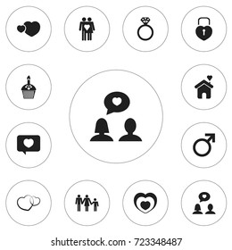 Set Of 12 Editable Amour Icons. Includes Symbols Such As Lineage, Home, Muffin And More. Can Be Used For Web, Mobile, UI And Infographic Design.