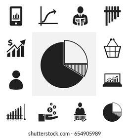 Set Of 12 Editable Analytics Icons. Includes Symbols Such As Report, Revenue, Profit And More. Can Be Used For Web, Mobile, UI And Infographic Design.