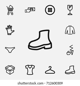 Set Of 12 Editable Business Outline Icons. Includes Symbols Such As Box Clear, Broken Glass, Rubber Shoe And More. Can Be Used For Web, Mobile, UI And Infographic Design.