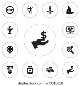 Set Of 12 Editable Complex Icons. Includes Symbols Such As Bowman, Protein, Heart Rhythm And More. Can Be Used For Web, Mobile, UI And Infographic Design.