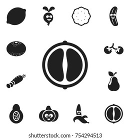 Set Of 12 Editable Cooking Icons. Includes Symbols Such As Pumpkin, Duchess, Jungle Fruit And More. Can Be Used For Web, Mobile, UI And Infographic Design.