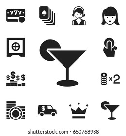 Set Of 12 Editable Excitement Icons. Includes Symbols Such As Strongbox, Currency Camion, Coronet And More. Can Be Used For Web, Mobile, UI And Infographic Design.