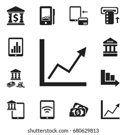 Set Of 12 Editable Finance Icons. Includes Symbols Such As Arrow, Building And More. Can Be Used For Web, Mobile, UI And Infographic Design.