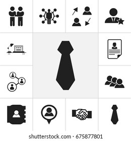 Set Of 12 Editable Job Icons. Includes Symbols Such As Table, Location, Agreement And More. Can Be Used For Web, Mobile, UI And Infographic Design.