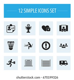 Set Of 12 Editable Mixed Icons. Includes Symbols Such As Group, Soul, Businessman And More. Can Be Used For Web, Mobile, UI And Infographic Design.