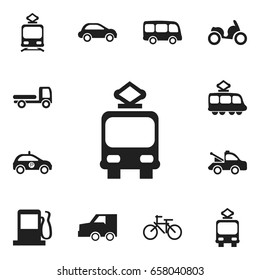 Set Of 12 Editable Shipment Icons. Includes Symbols Such As Cycle, Auto, Fuel And More. Can Be Used For Web, Mobile, UI And Infographic Design.