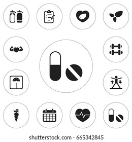 Set Of 12 Editable Sport Icons. Includes Symbols Such As Fitness Drink, Root Vegetable, Training And More. Can Be Used For Web, Mobile, UI And Infographic Design.