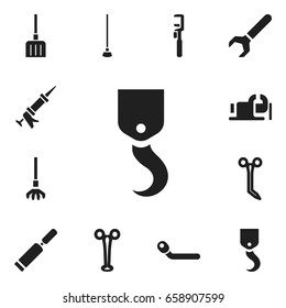 Set Of 12 Editable Tools Icons. Includes Symbols Such As Circle Spanner, Medical Shear, Nippers And More. Can Be Used For Web, Mobile, UI And Infographic Design.