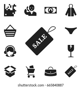 Set Of 12 Editable Trade Icons. Includes Symbols Such As Speech, Trading Purse, Reticule And More. Can Be Used For Web, Mobile, UI And Infographic Design.