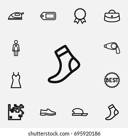 Set Of 12 Editable Trade Outline Icons. Includes Symbols Such As Ironing, Reward, Arrow Up And More. Can Be Used For Web, Mobile, UI And Infographic Design.