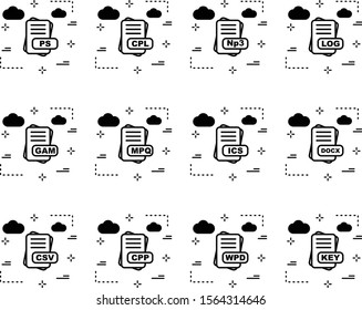  Set of 12 File Format Pixel Perfect Icons

