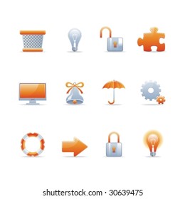 Set of 12 glossy web icons Part 3 (see other in my portfolio)
