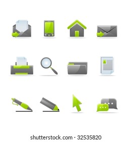 Set of 12 glossy web icons (see other in my portfolio)