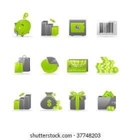 Set of 12 glossy web icons. Part 4. (see other in my portfolio)