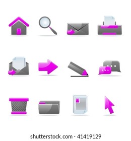 Set of 12 glossy web icons (see other in my portfolio)