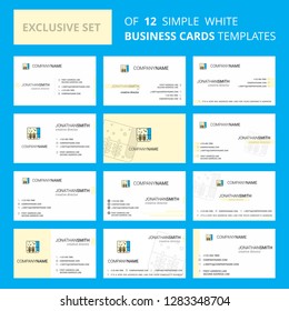 Set of 12 Grains bag  Creative Busienss Card Template. Editable Creative logo and Visiting card background
