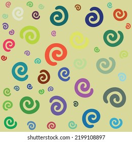Set of 12 grungy hand drawn spirals, made with ink and brush on white background. Vector graphic collection of the handmade helix. Vector elements for web design, background, logo, wrapper.
