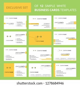 Set of 12 Gym rod  Creative Busienss Card Template. Editable Creative logo and Visiting card background