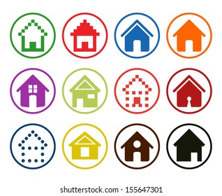 Set of 12 Home Icons