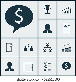 Set Of 12 Hr Icons. Can Be Used For Web, Mobile, UI And Infographic Design. Includes Elements Such As Chat, Cup, Resume And More.