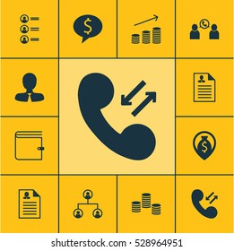 Set Of 12 Hr Icons. Can Be Used For Web, Mobile, UI And Infographic Design. Includes Elements Such As Job Applicants, Female Application, Cellular Data And More.