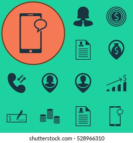 Set Of 12 Hr Icons. Can Be Used For Web, Mobile, UI And Infographic Design. Includes Elements Such As Money, Curriculum Vitae, Successful Investment And More.