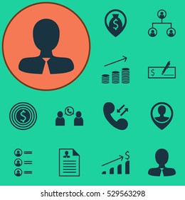 Set Of 12 Hr Icons. Can Be Used For Web, Mobile, UI And Infographic Design. Includes Elements Such As Tree Structure, Phone Conference, Curriculum Vitae And More.