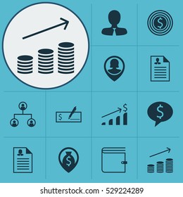 Set Of 12 Human Resources Icons. Can Be Used For Web, Mobile, UI And Infographic Design. Includes Elements Such As Business Deal, Manager, Business Goal And More.