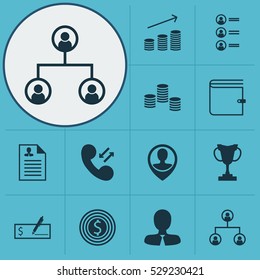 Set Of 12 Human Resources Icons. Can Be Used For Web, Mobile, UI And Infographic Design. Includes Elements Such As Bank Payment, Tree Structure, Job Applicants And More.